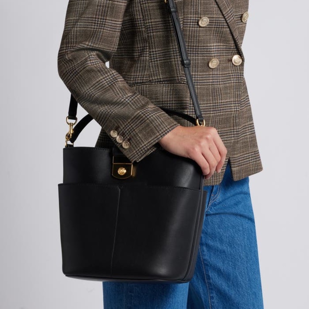 Veronica Beard - Large Crest Lock Bucket Bag NWOT